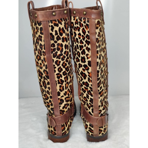 Steve Madden Brown and Leopard Ankle Boots - Picture 4 of 9